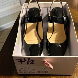 Alex Marie Black Patent Leather Heels